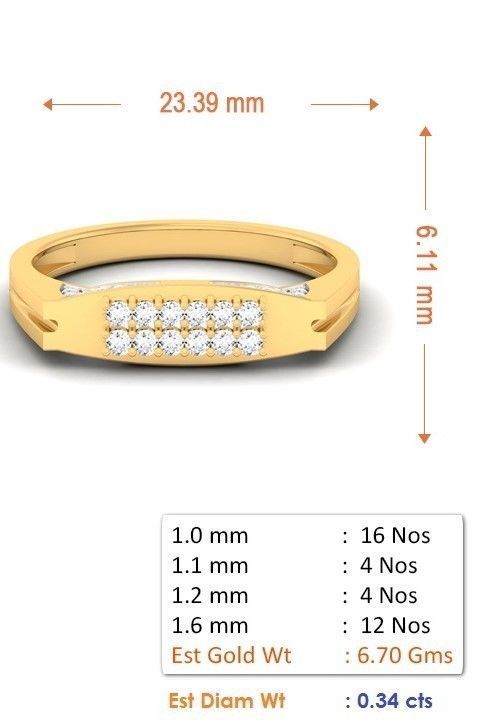 Solitaire Wedding Engagement Rings 3D print model_4