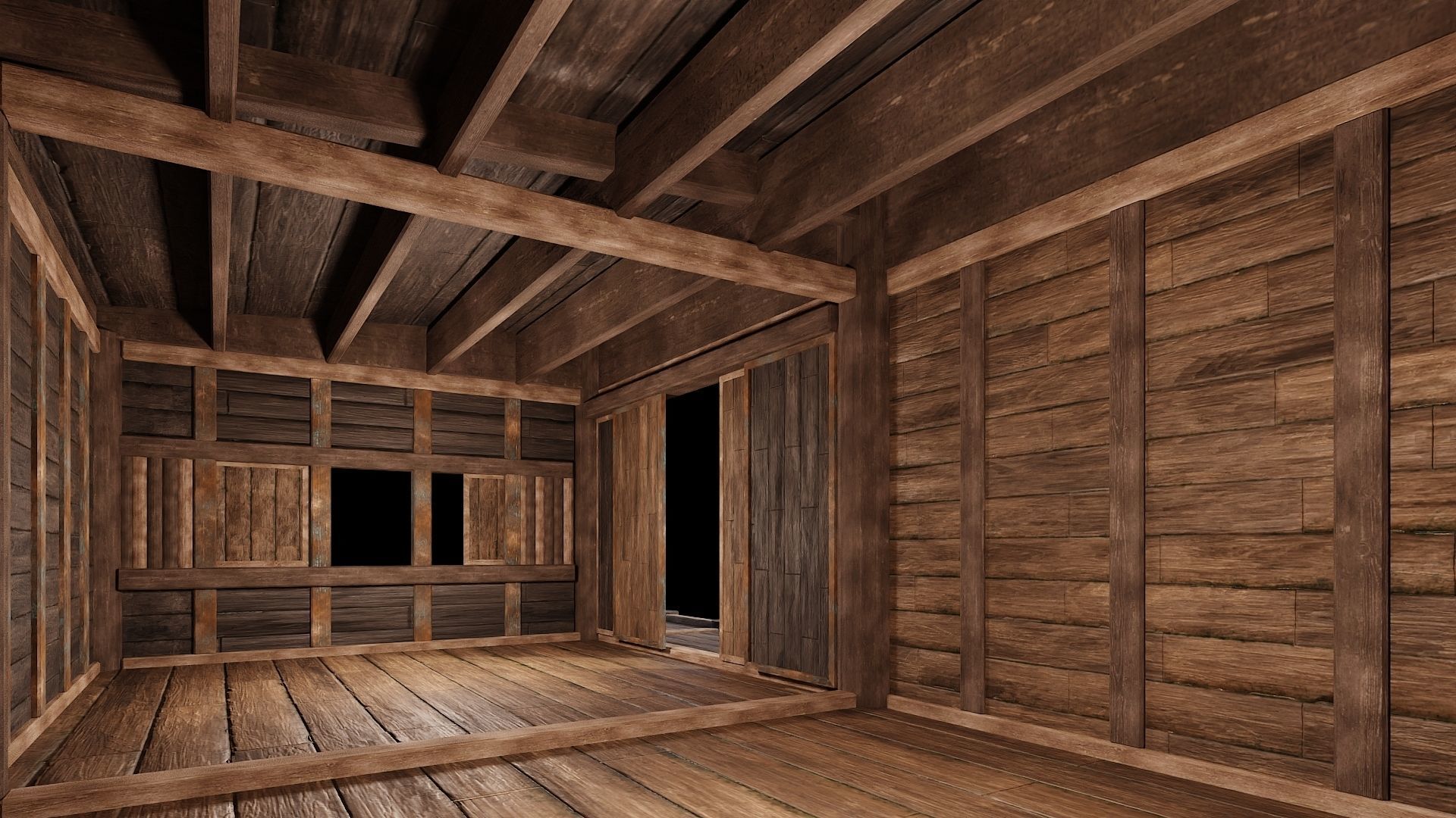 Medieval Houses 19 - 4K Textures Game Ready Low-poly 3D model_4