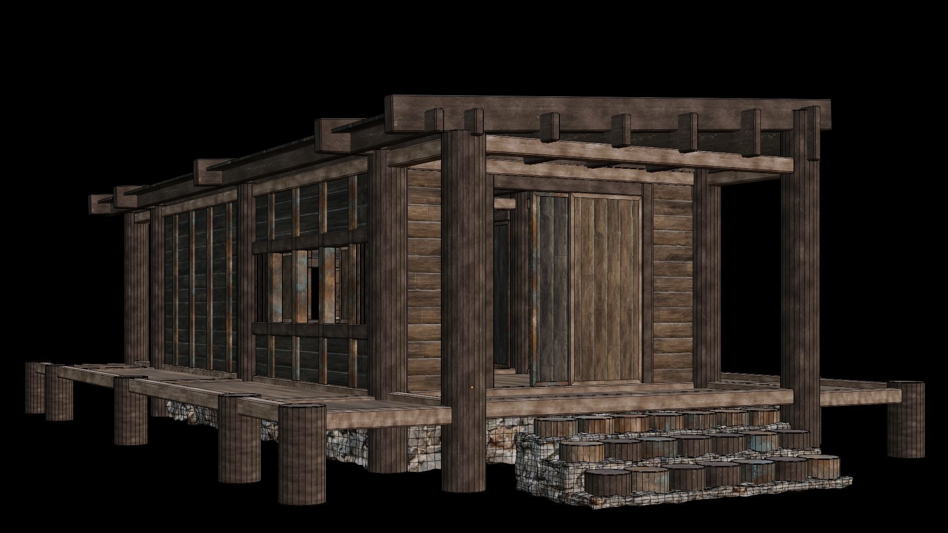 Medieval Houses 19 - 4K Textures Game Ready Low-poly 3D model_5