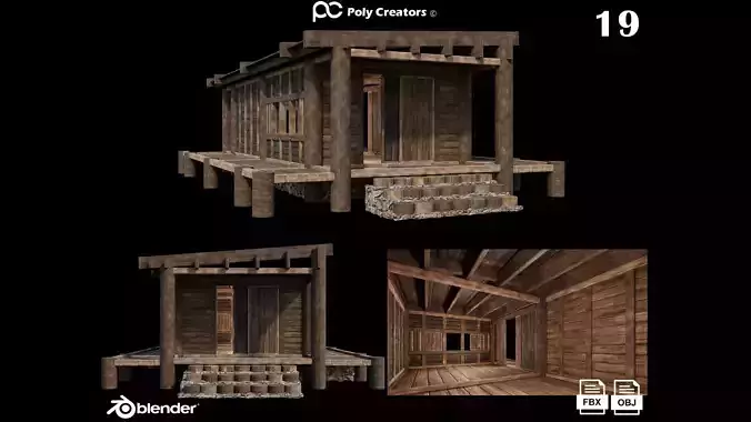 Medieval Houses 19 - 4K Textures Game Ready