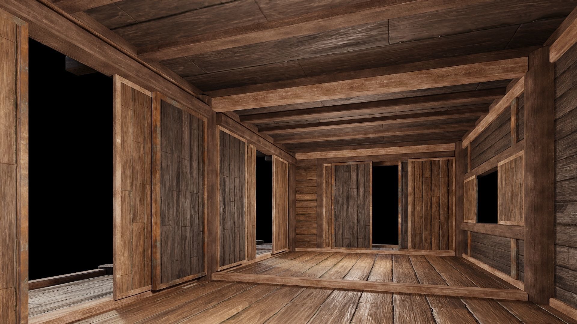 Medieval Houses 20 - 4K Textures Game Ready Low-poly 3D model_4