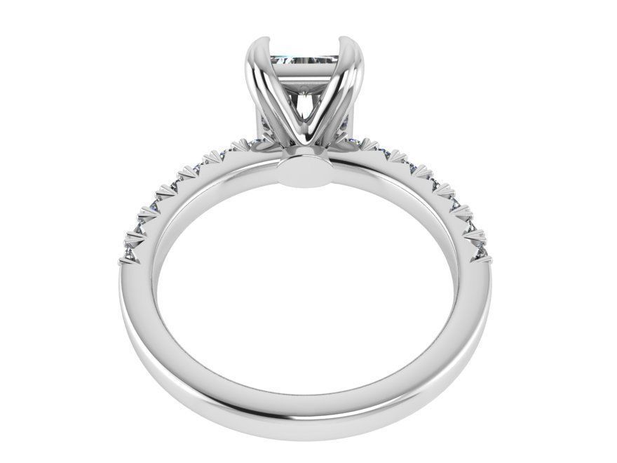 Big Square diamond ring 2735 3D print model 3D print model_3