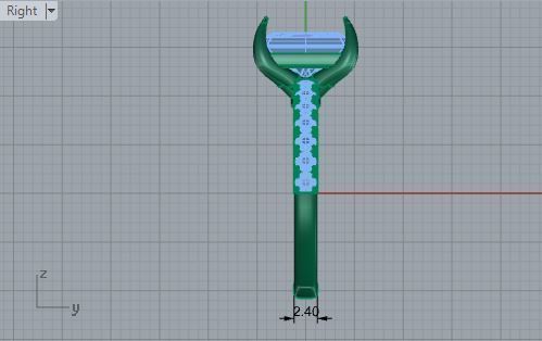 Big Square diamond ring 2735 3D print model 3D print model_6