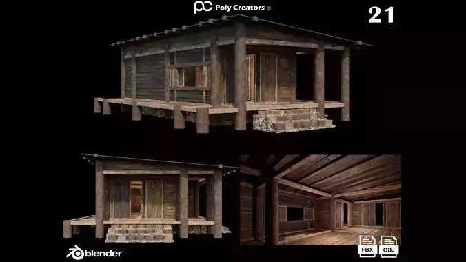 Medieval Houses 21- 4K Textures Game Ready