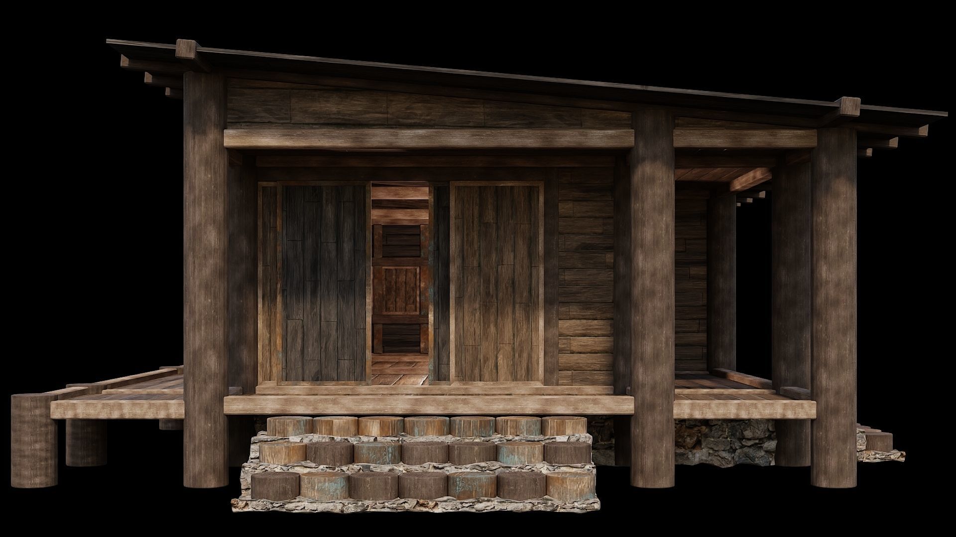 Medieval Houses 21- 4K Textures Game Ready Low-poly 3D model_2