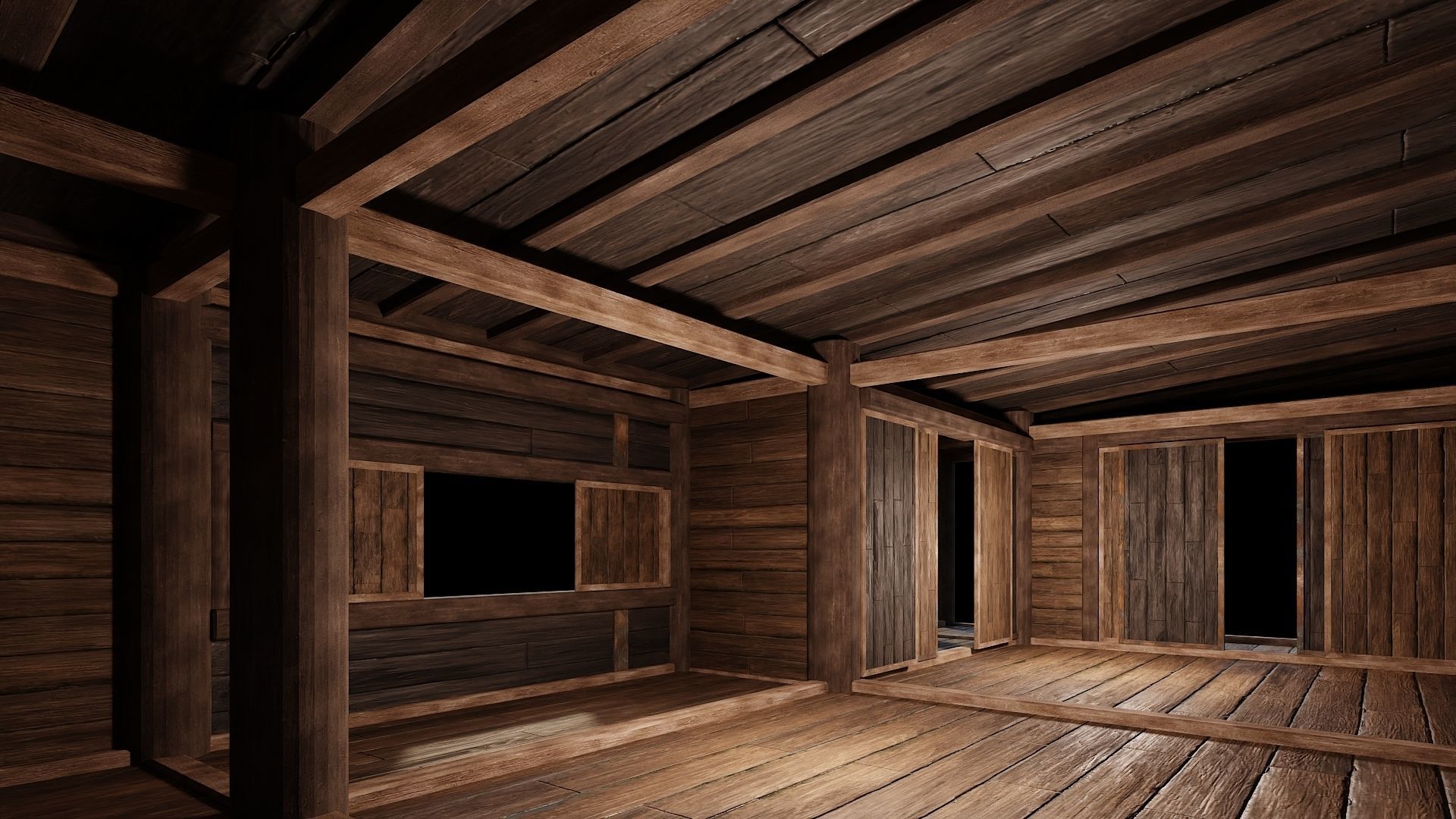 Medieval Houses 21- 4K Textures Game Ready Low-poly 3D model_4