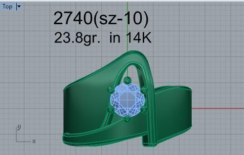 Thick ring 2740 3D print model 3D print model_4