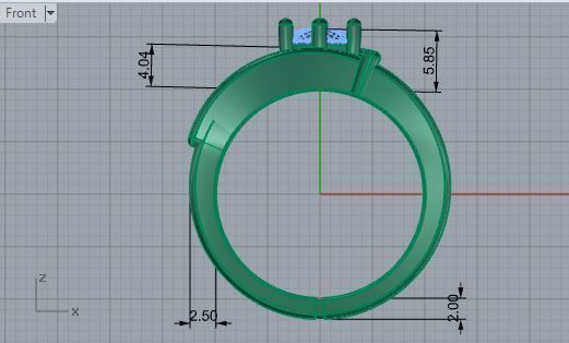 Thick ring 2740 3D print model 3D print model_5