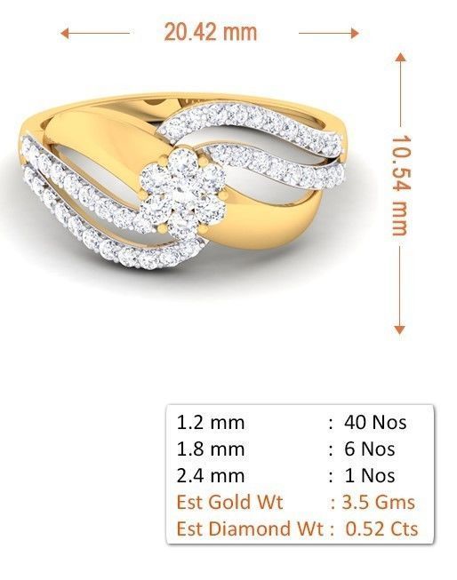 Solitaire Wedding Engagement Rings 3D print model_4