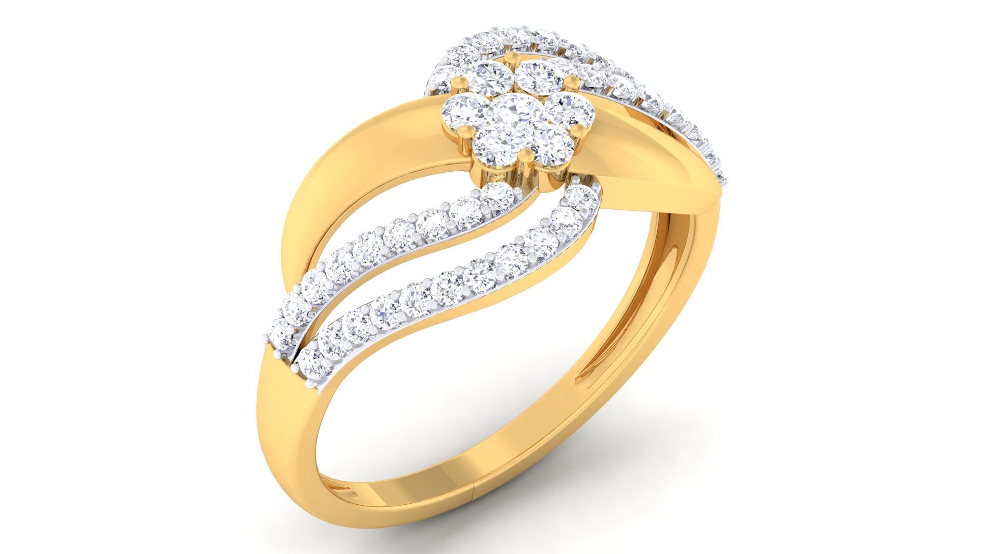 Solitaire Wedding Engagement Rings 3D print model_2