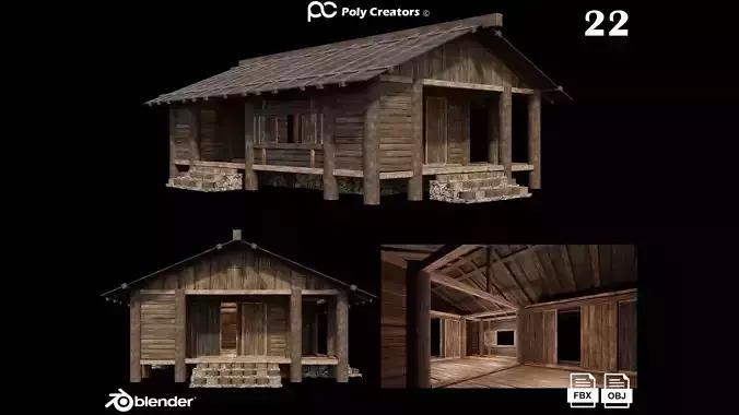 Medieval Houses 22- 4K Textures Game Ready