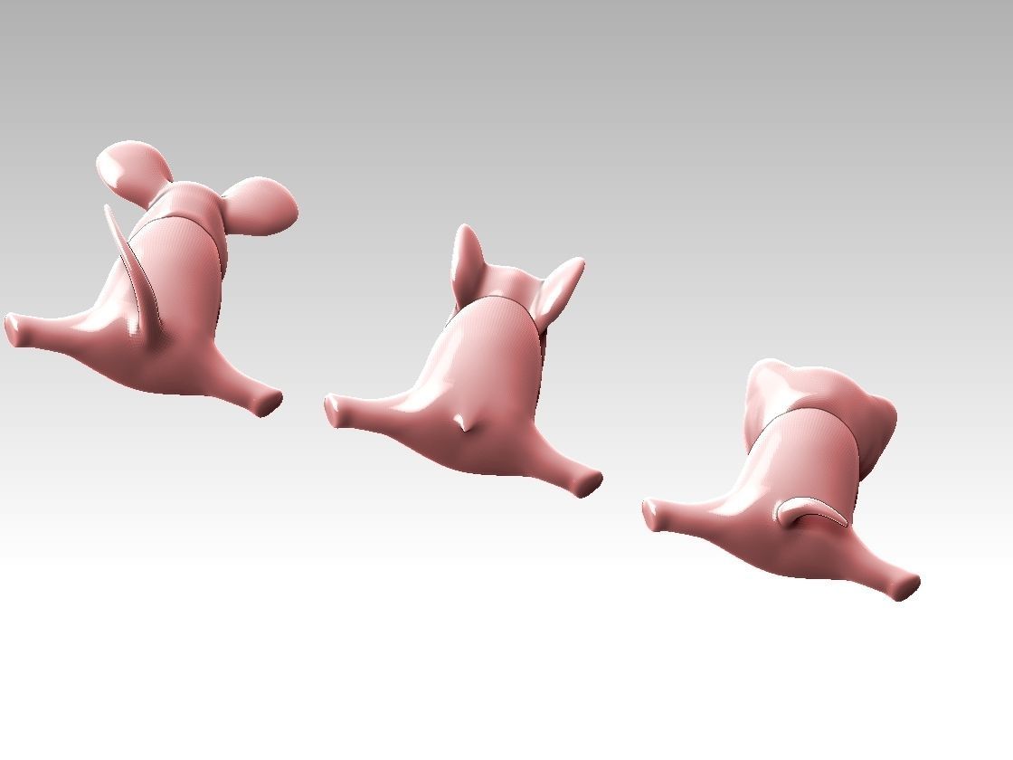 elephant mouse cat  3D print model_19