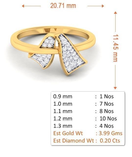 Solitaire Wedding Engagement Rings 3D print model_4