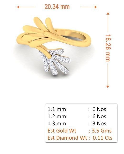 Solitaire Wedding Engagement Rings 3D print model_4