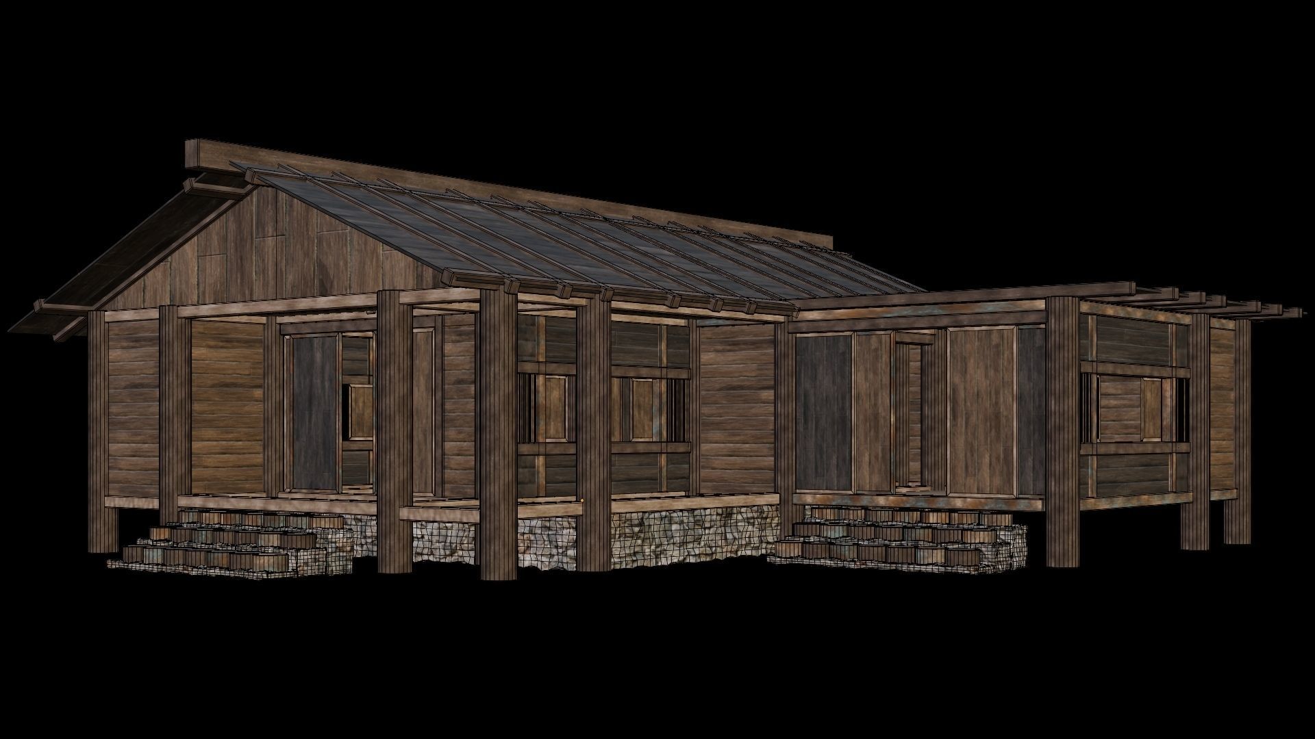 Medieval Houses 23- 4K Textures Game Ready Low-poly 3D model_5
