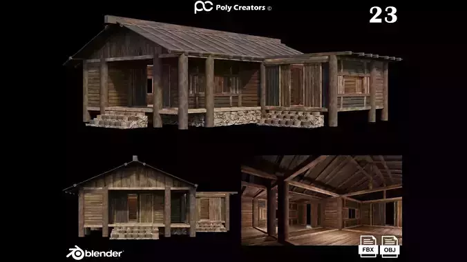 Medieval Houses 23- 4K Textures Game Ready