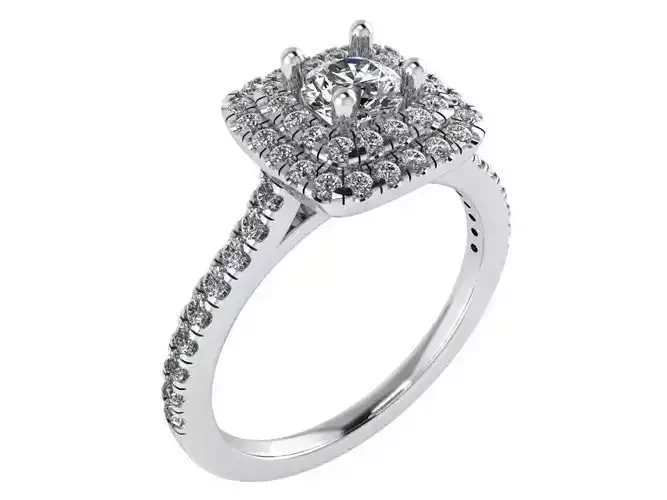 3-Row Diamond ring 2746 3D print model 