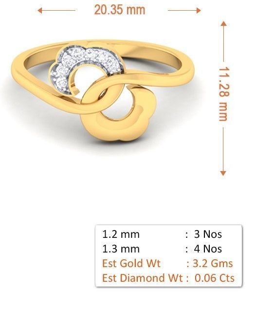 Solitaire Wedding Engagement Rings 3D print model_4