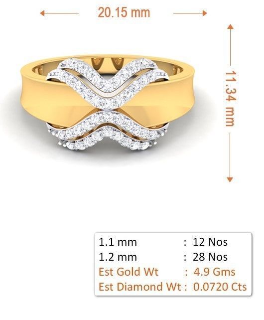 Solitaire Wedding Engagement Rings 3D print model_4