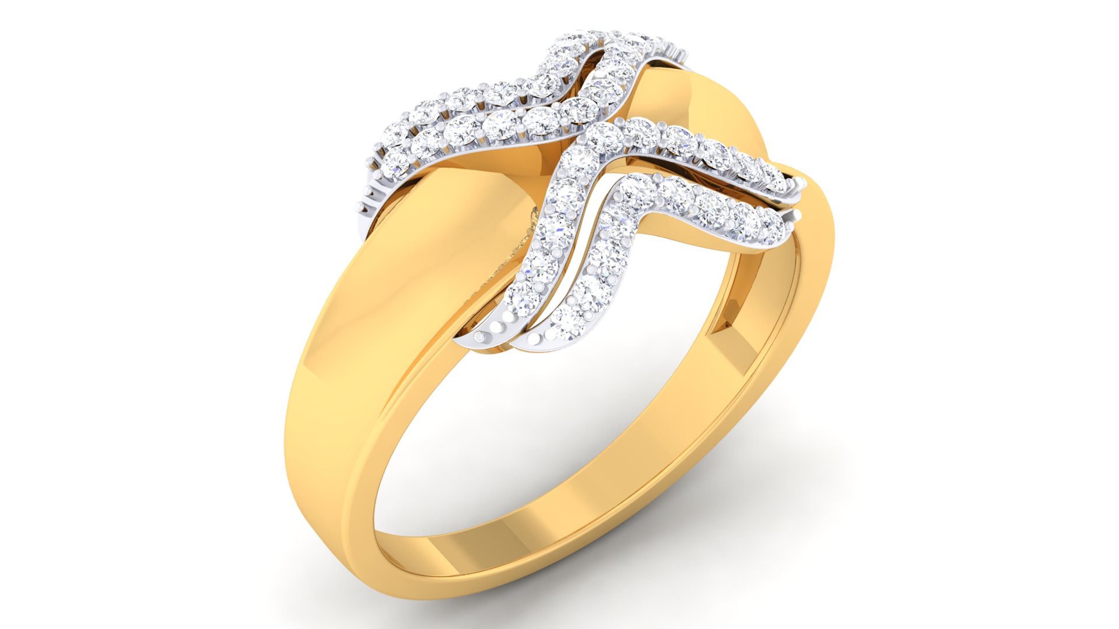 Solitaire Wedding Engagement Rings 3D print model_2