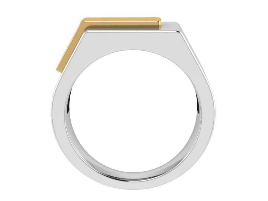 Perpetuity Yellow and white ring 2747 3D print model 3D print model_2