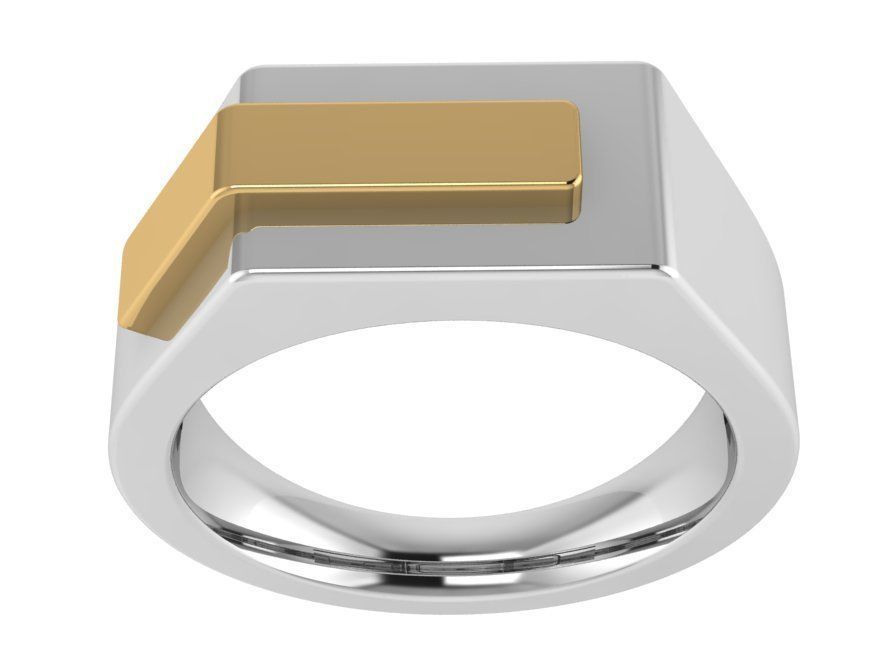 Perpetuity Yellow and white ring 2747 3D print model 3D print model_1