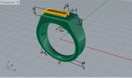 Perpetuity Yellow and white ring 2747 3D print model 3D print model_7