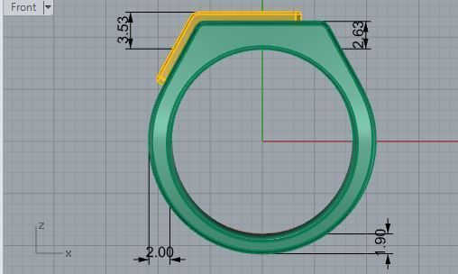 Perpetuity Yellow and white ring 2747 3D print model 3D print model_5