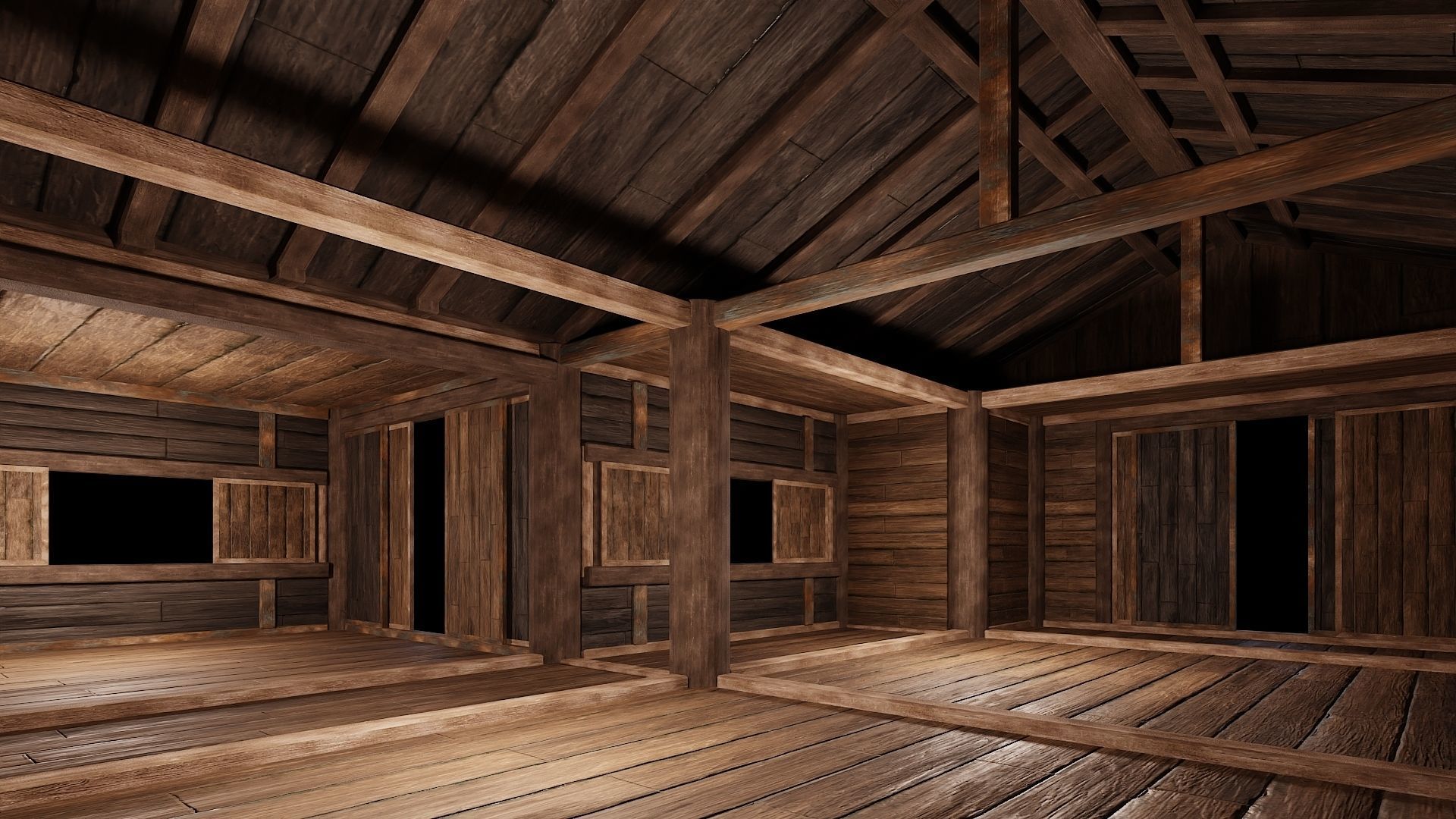 Medieval Houses 24- 4K Textures Game Ready Low-poly 3D model_4