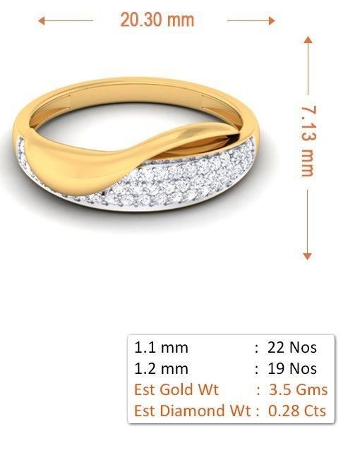 Solitaire Wedding Engagement Rings 3D print model_4