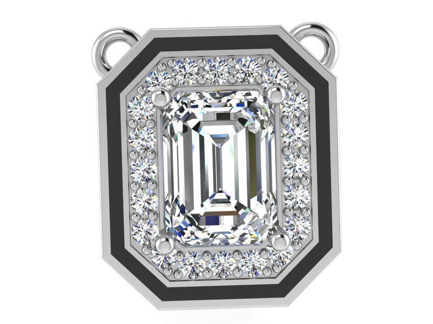 Square Pendant 2748 3D print model  3D print model_2