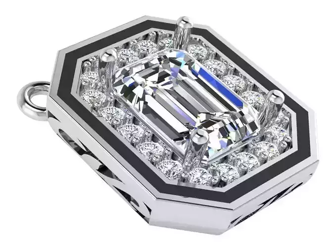 Square Pendant 2748 3D print model 