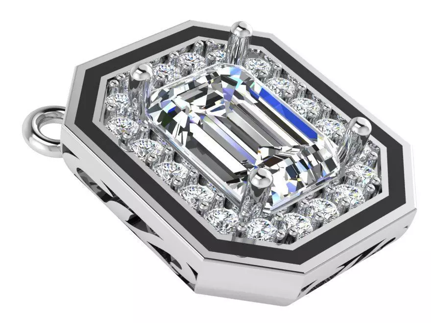 Square Pendant 2748 3D print model  3D print model_0