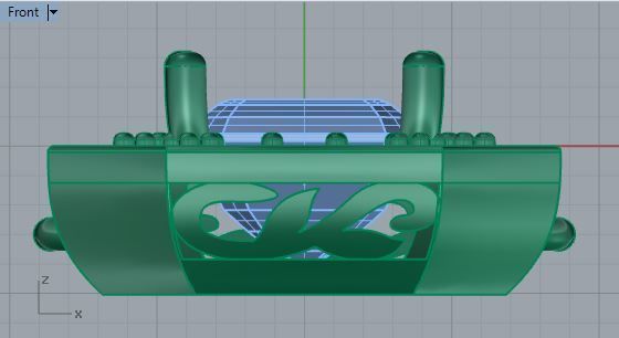 Square Pendant 2748 3D print model  3D print model_5