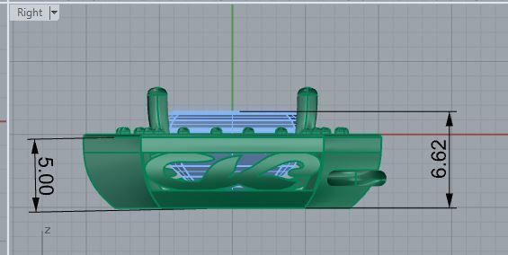 Square Pendant 2748 3D print model  3D print model_6
