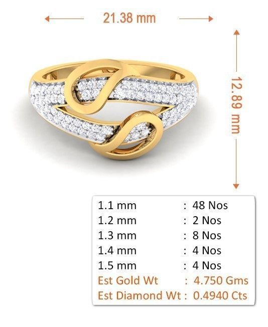 Solitaire Wedding Engagement Rings 3D print model_4