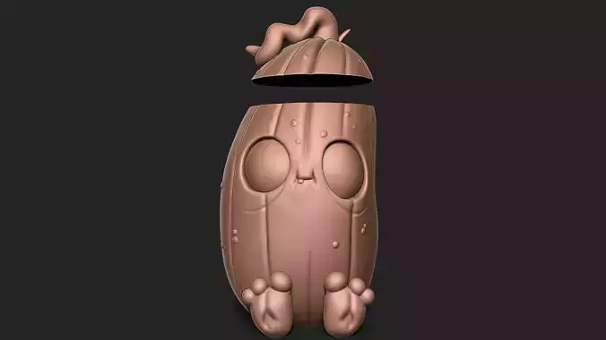 Halloween Pumpkin with cap 3D print model