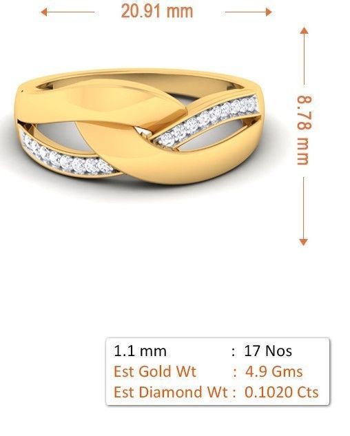 Solitaire Wedding Engagement Rings 3D print model_4