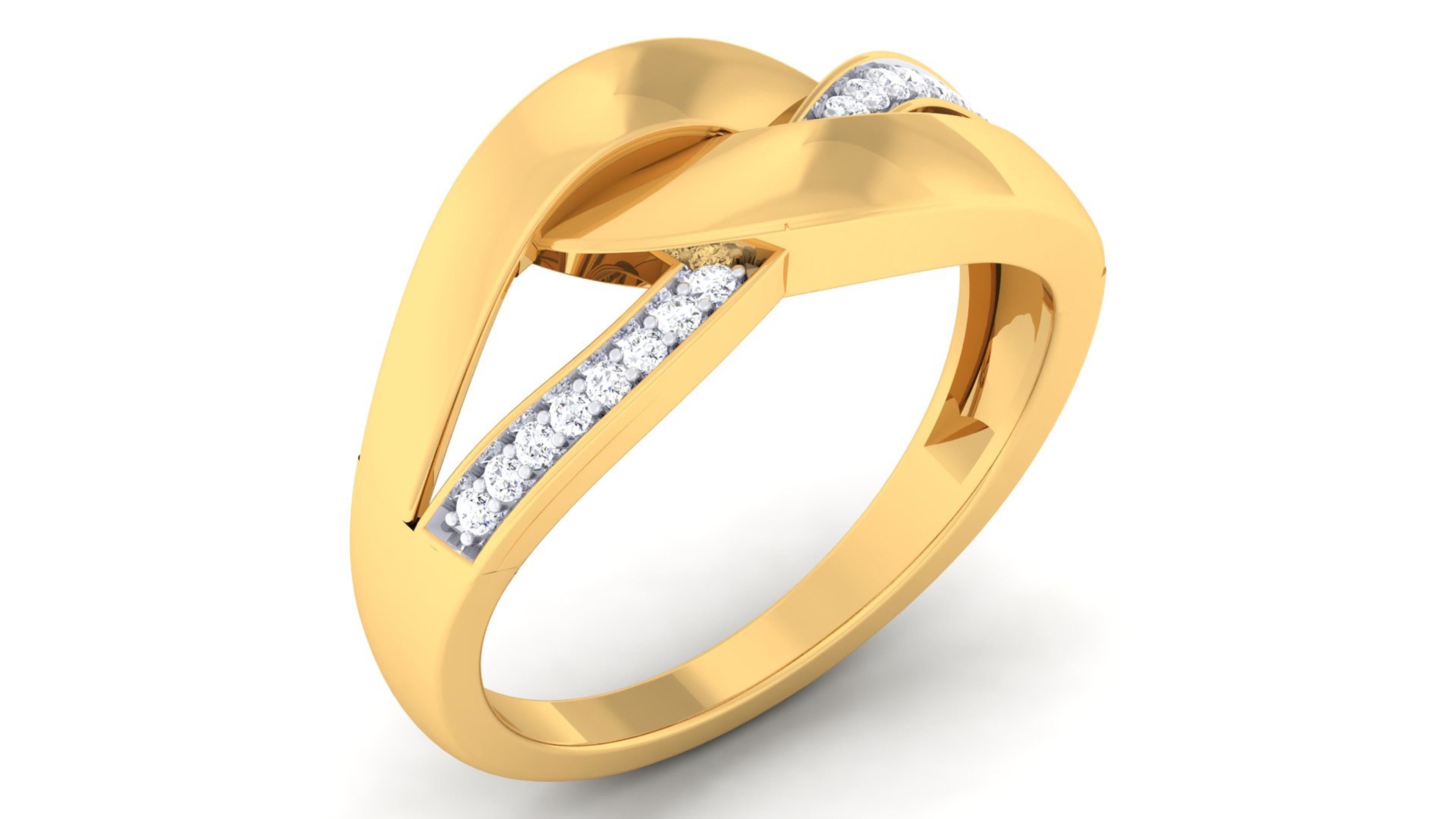Solitaire Wedding Engagement Rings 3D print model_2