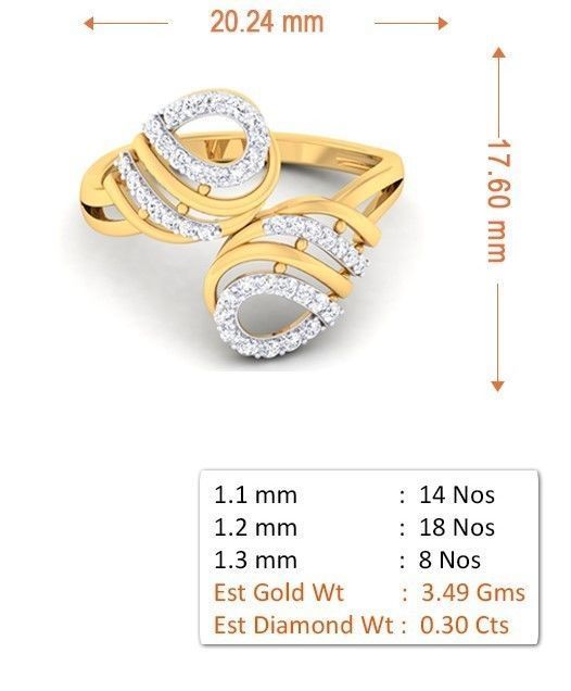 Solitaire Wedding Engagement Rings 3D print model_4