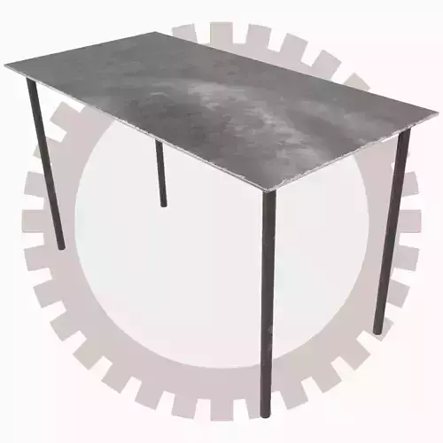 Table of Metal - Game Ready - 4k Low-poly 3D model