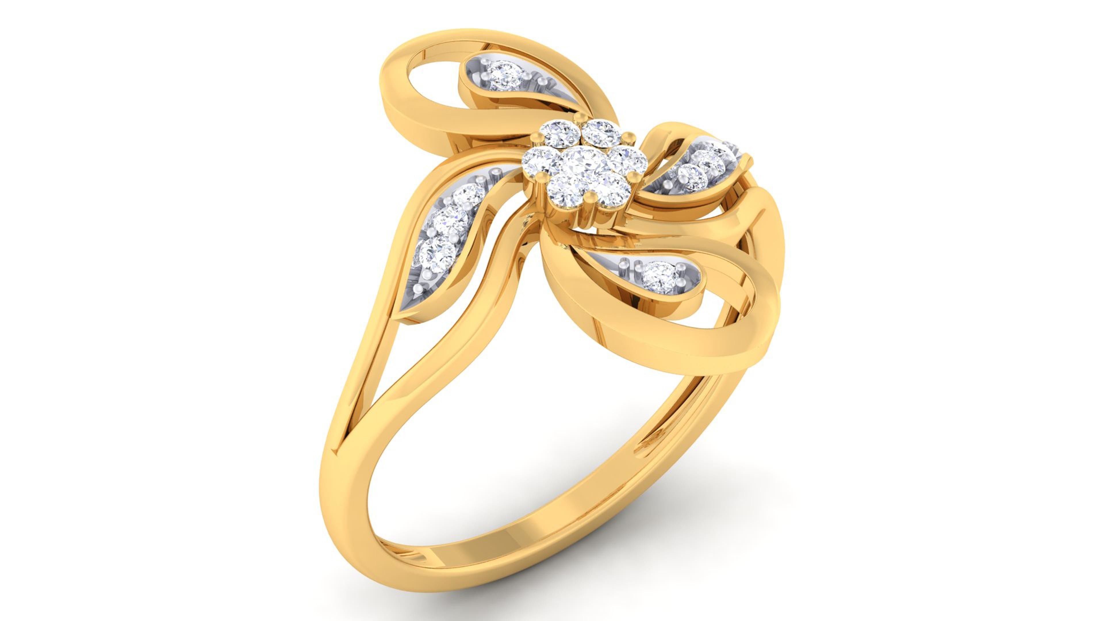 Solitaire Wedding Engagement Rings 3D print model_2