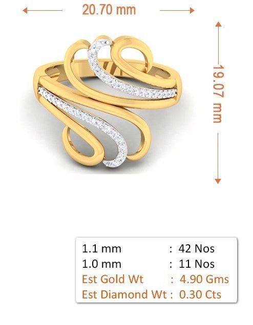 Solitaire Wedding Engagement Rings 3D print model_4