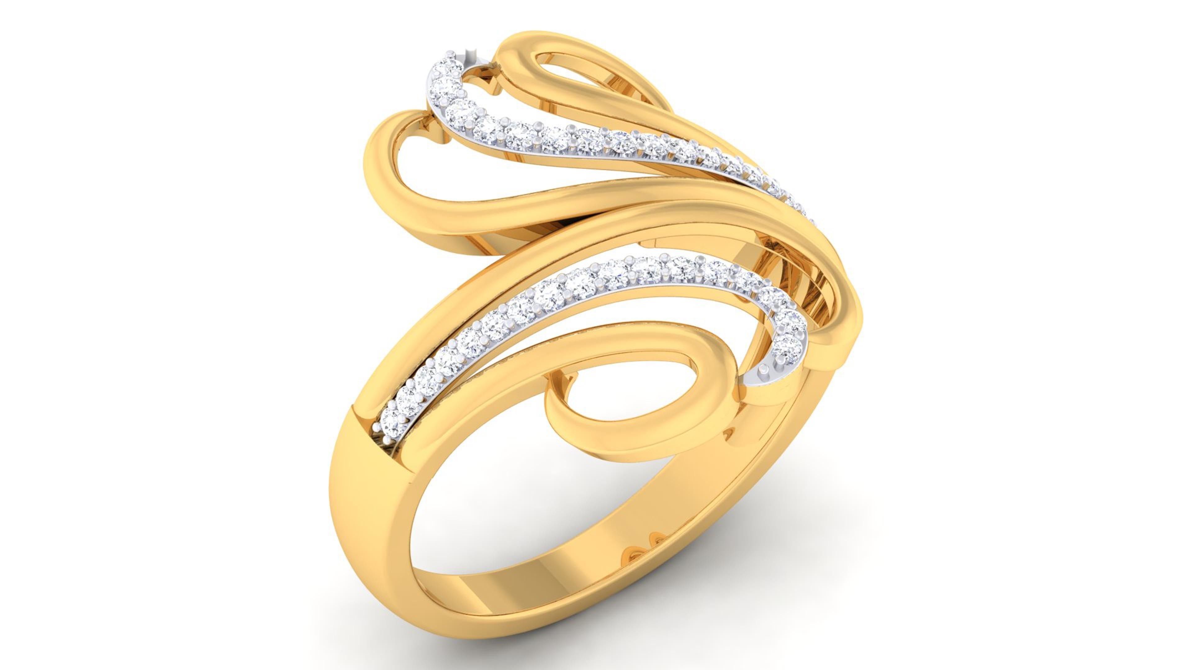 Solitaire Wedding Engagement Rings 3D print model_2