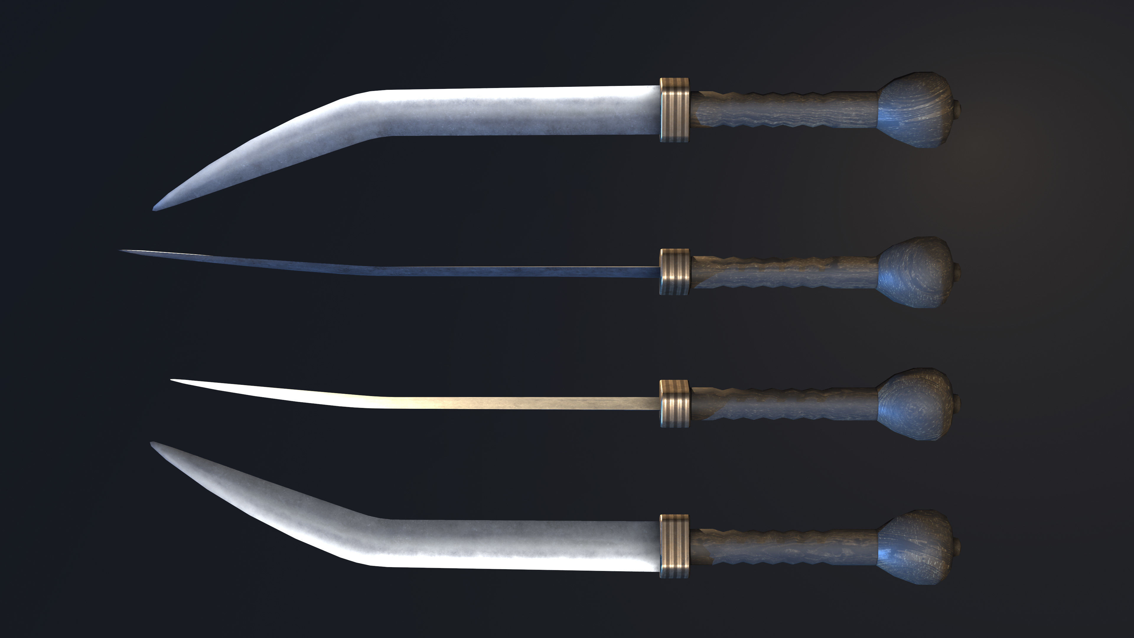 Thracian Sica Low-poly 3D model_3