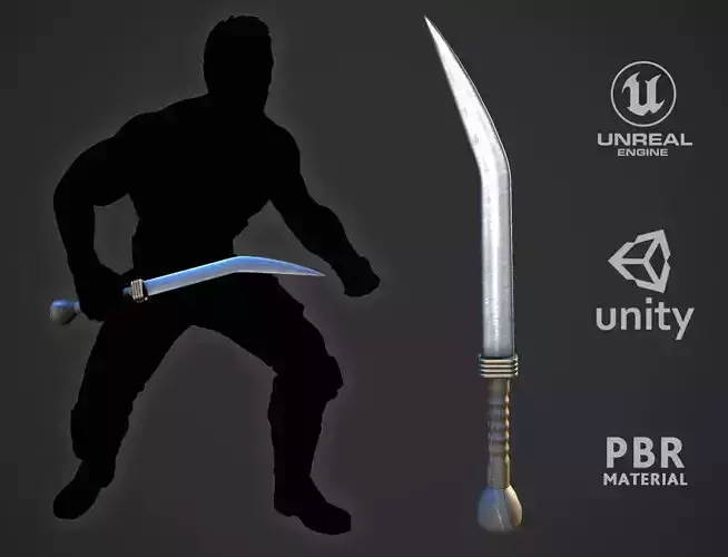 Thracian Sica Low-poly 3D model