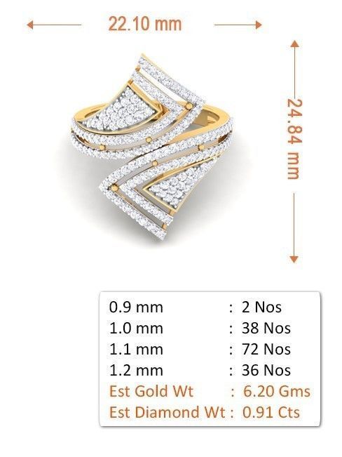 Solitaire Wedding Engagement Rings 3D print model_4