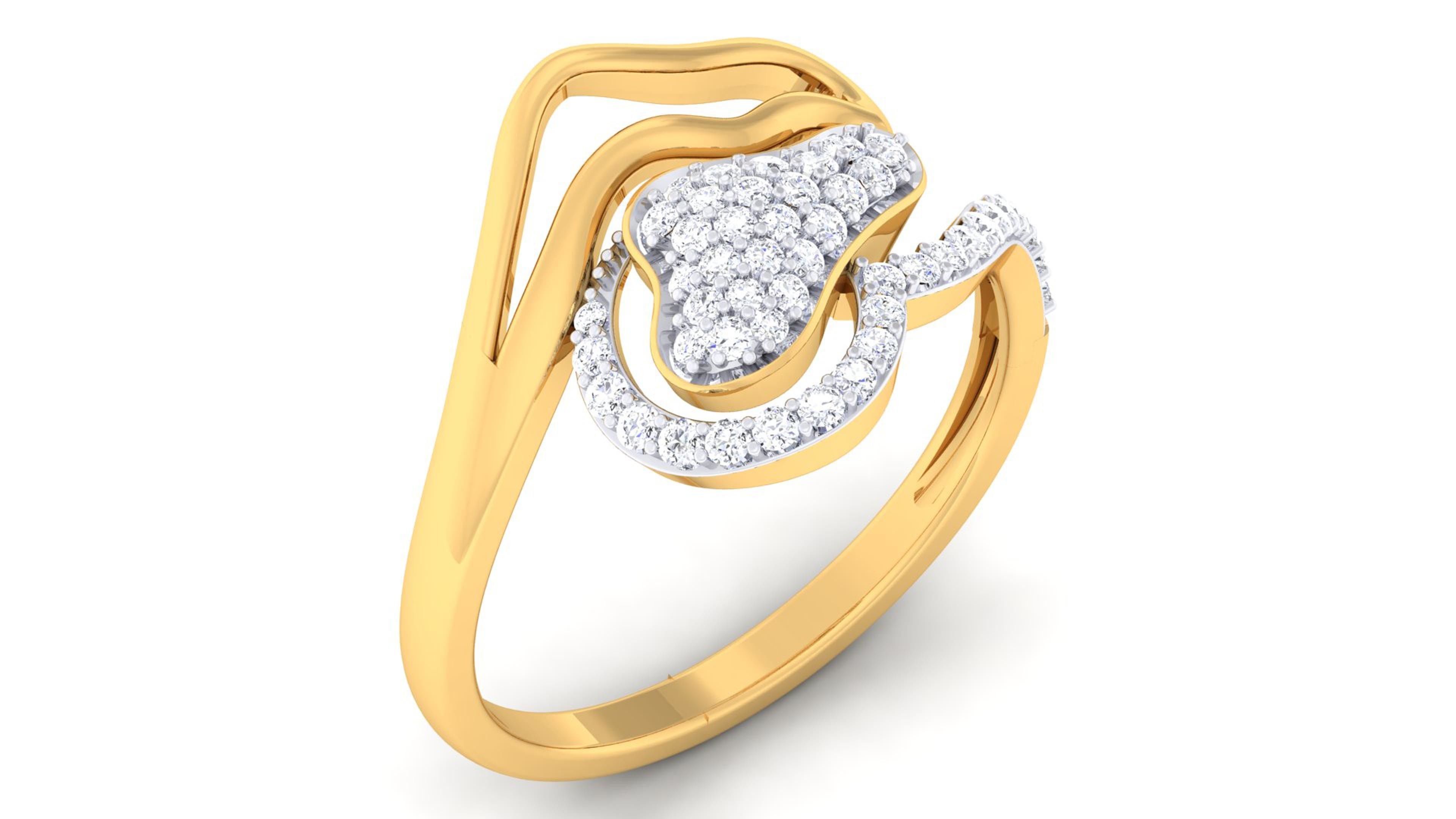 Solitaire Wedding Engagement Rings 3D print model_2