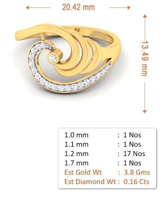 Solitaire Wedding Engagement Rings 3D print model_4