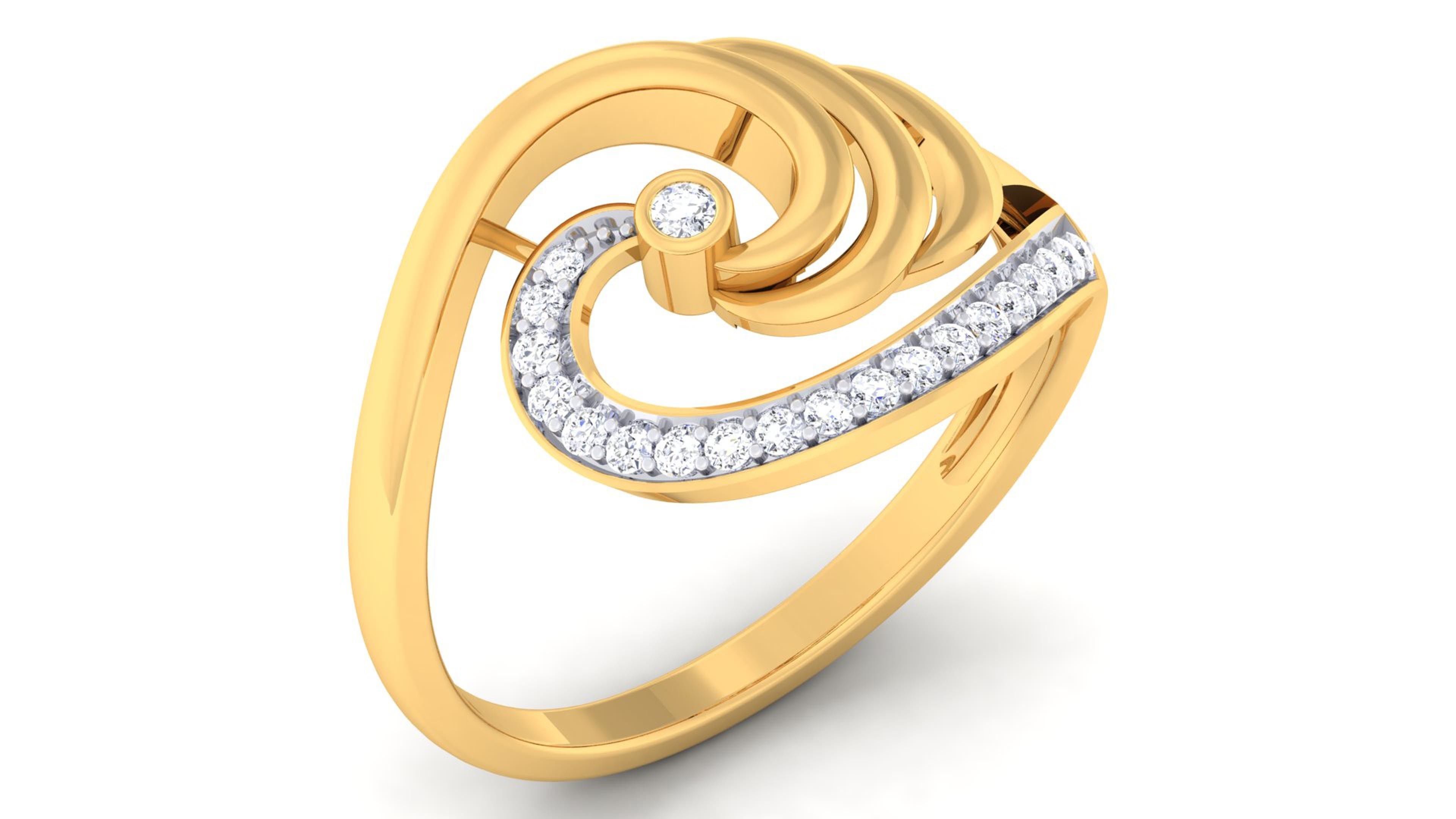 Solitaire Wedding Engagement Rings 3D print model_2